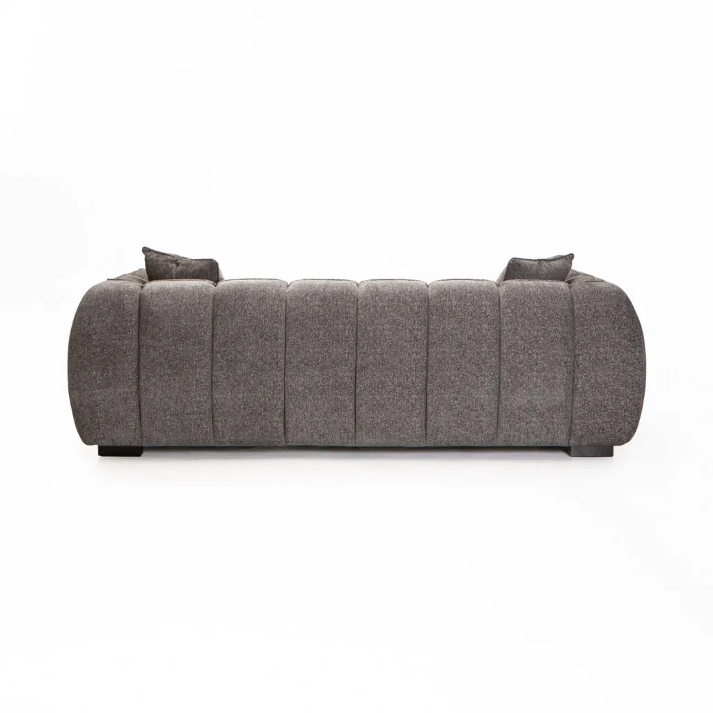 CHLOE FABRIC 3 SEATER COUCH - GREY