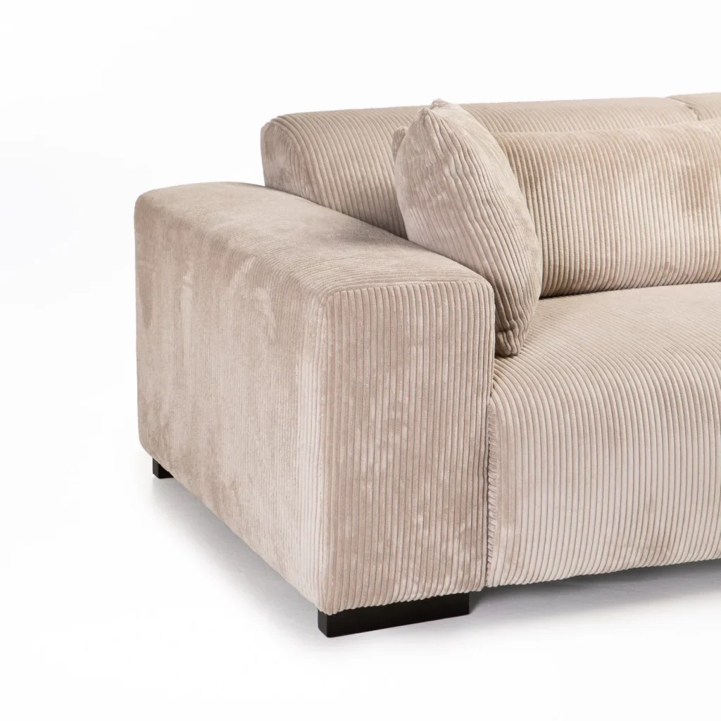 CATERINA FABRIC CORNER CHAISE - PLATINUM