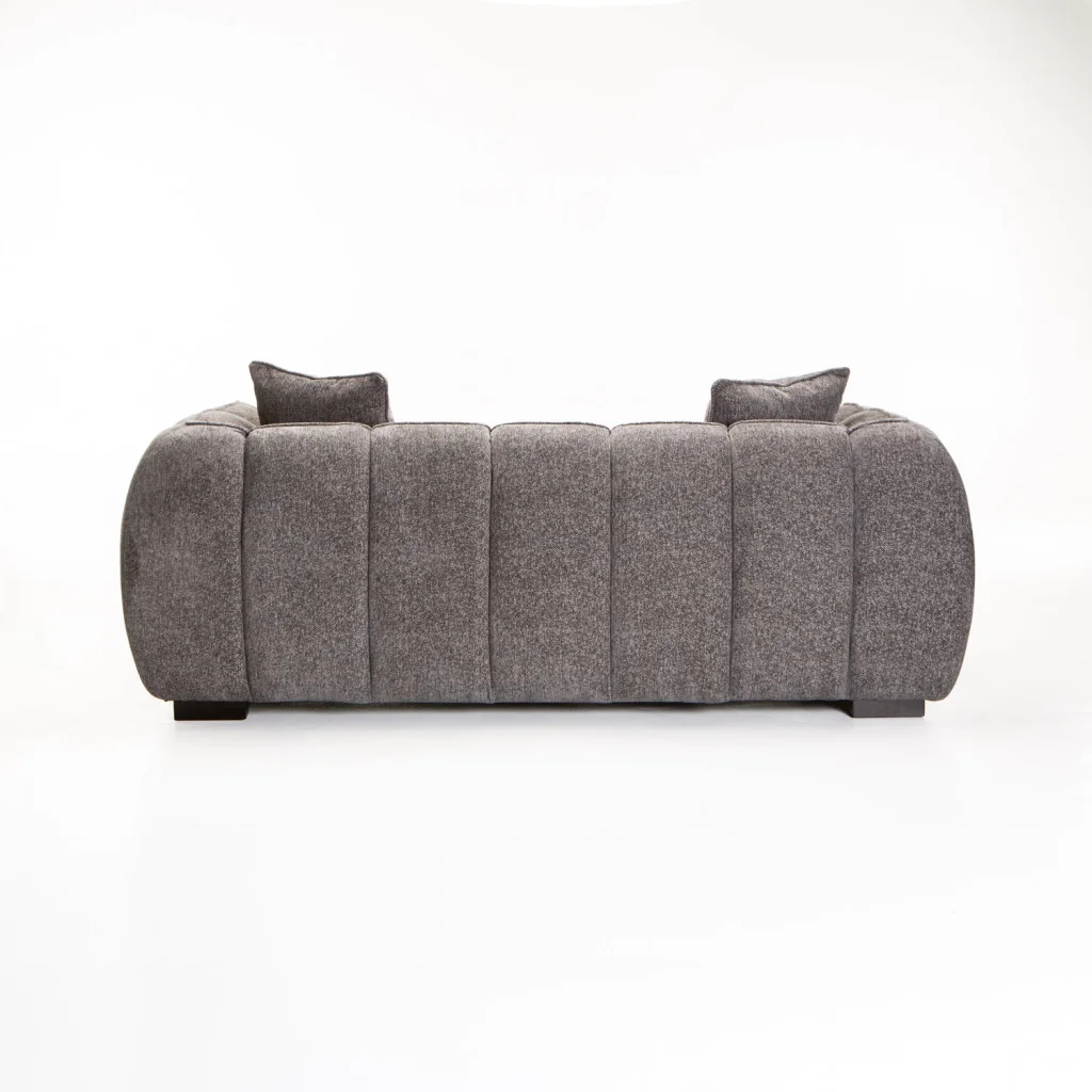 CHLOE FABRIC 2 SEATER COUCH - GREY