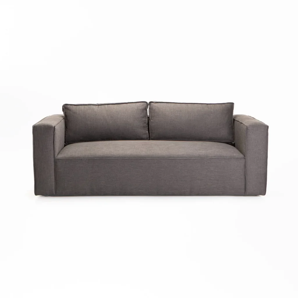 KYLO FABRIC 3 SEATER COUCH - DARK GREY