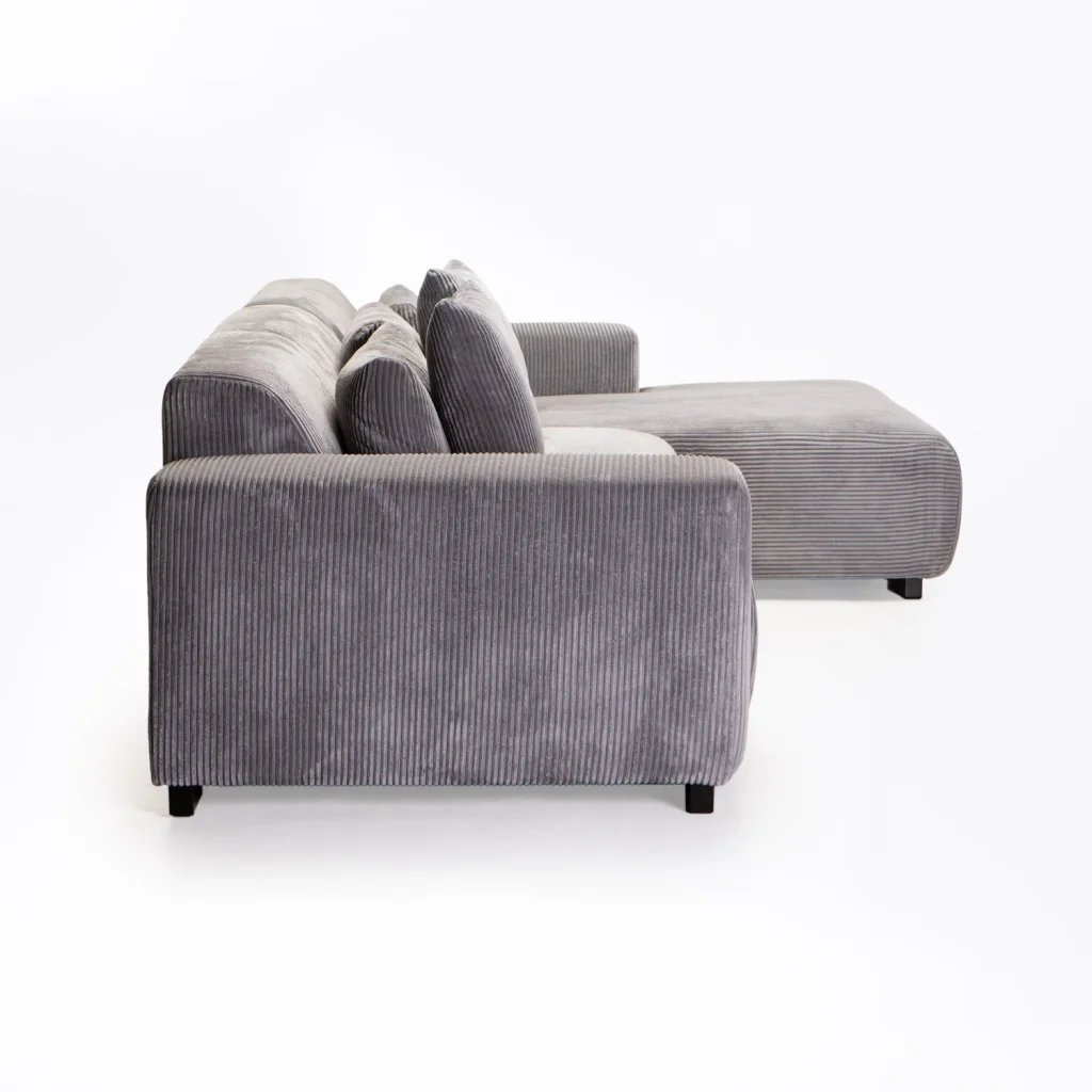 CATERINA FABRIC CORNER CHAISE - GREY