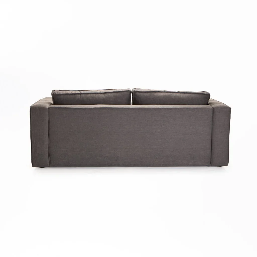 KYLO FABRIC 3 SEATER COUCH - DARK GREY