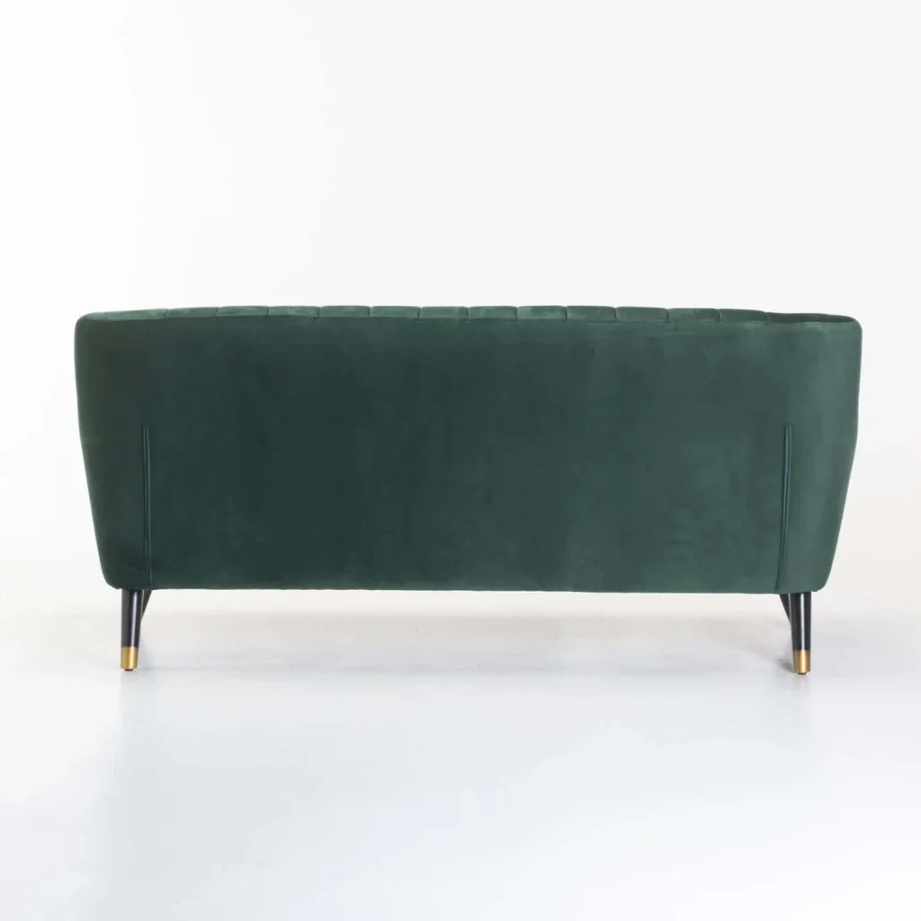JUNO VELVET 3 SEATER COUCH - FOREST GREEN