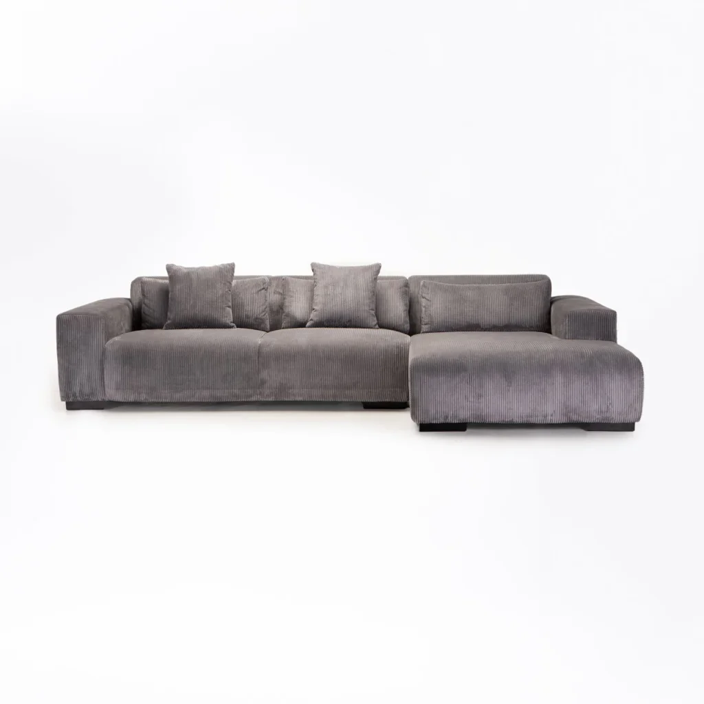 CATERINA FABRIC CORNER CHAISE - GREY