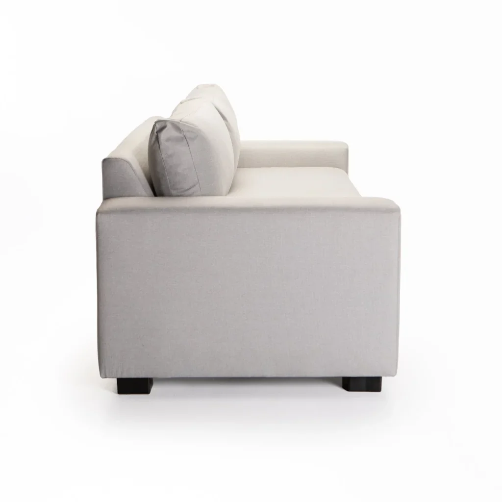 MAXIMO FABRIC 3 SEATER COUCH - PLATINUM