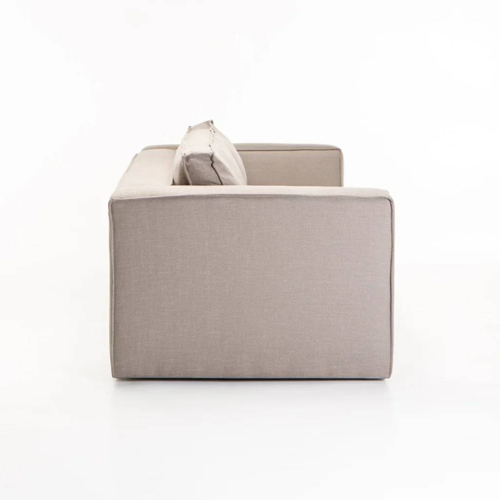 KYLO FABRIC 3 SEATER COUCH - PLATINUM