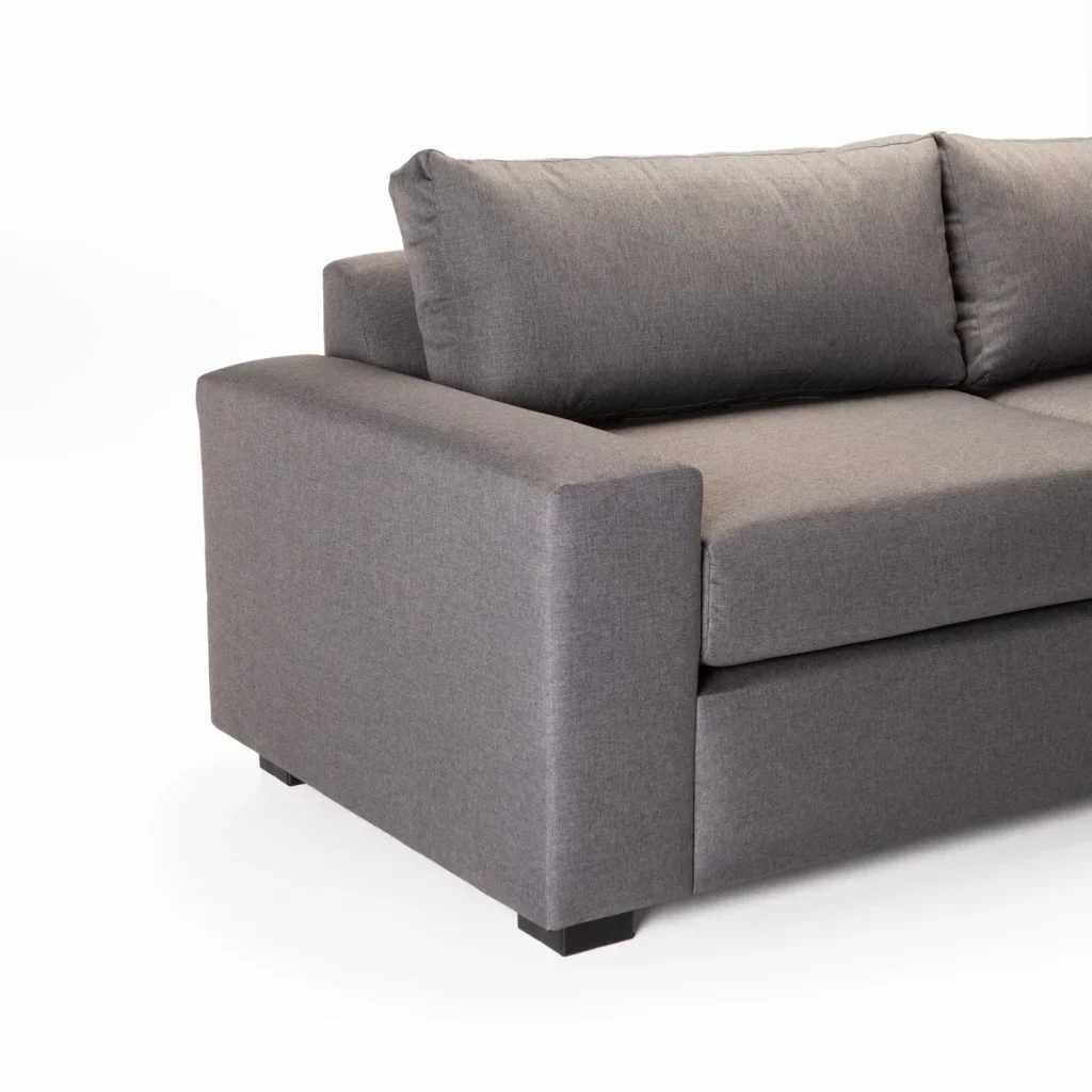 MAXIMO FABRIC 3 SEATER COUCH - DARK GREY