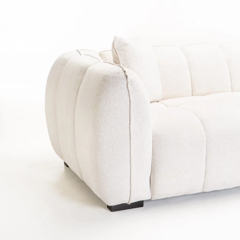 CHLOE FABRIC 2 SEATER COUCH - OATMEAL