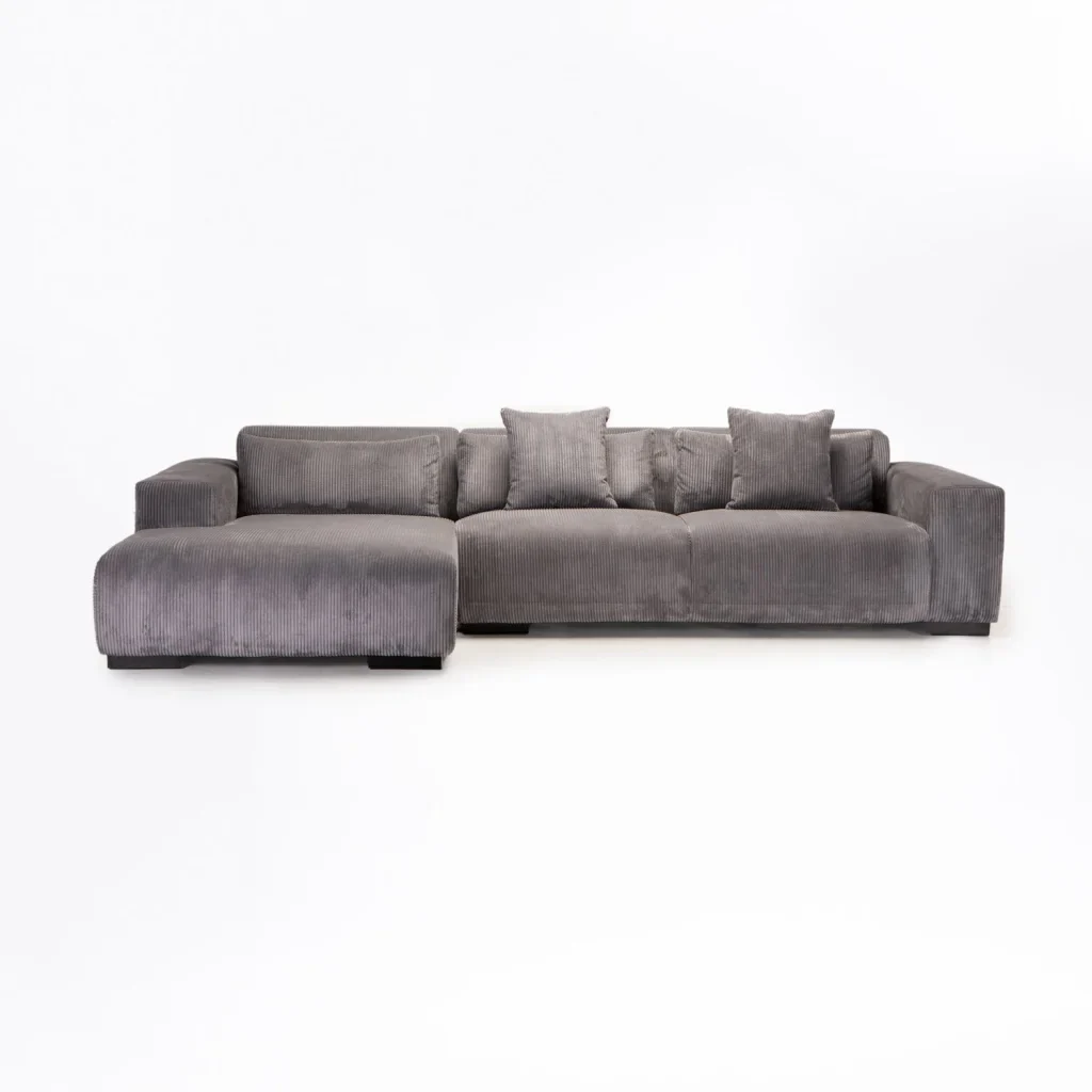 CATERINA FABRIC CORNER CHAISE - GREY