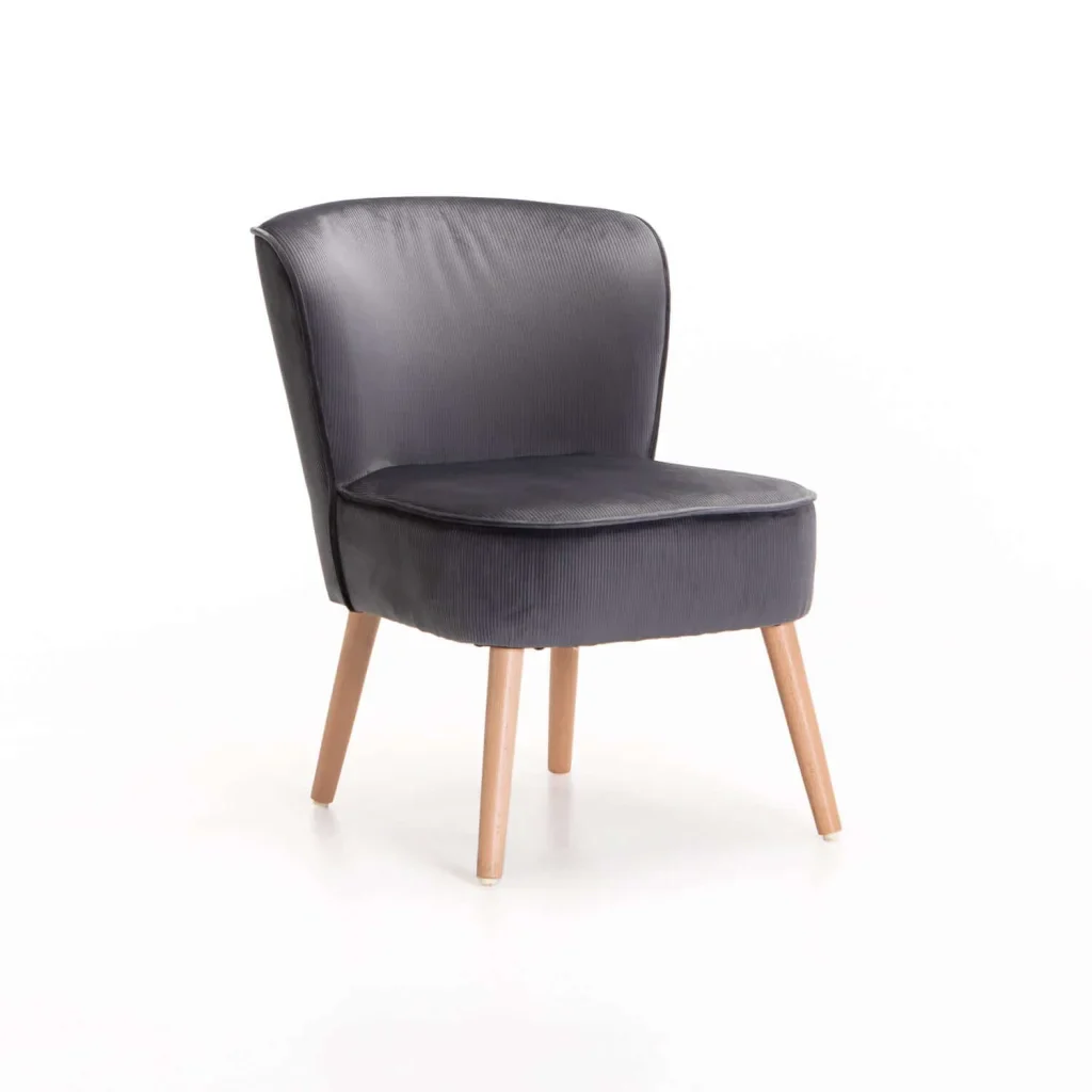 BEAU VELVET CHAIR - GREY
