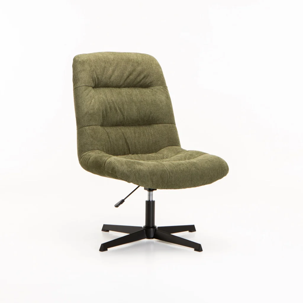 MACEY FABRIC CHAIR WITH SWIVEL - GREEN