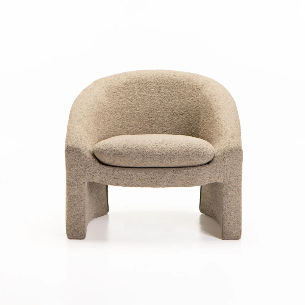 MILA SPECKLED FABRIC CHAIR - LATTE