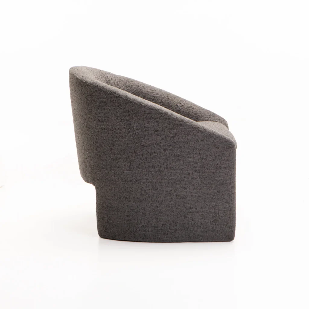 MILA SPECKLED FABRIC CHAIR - DARK GREY