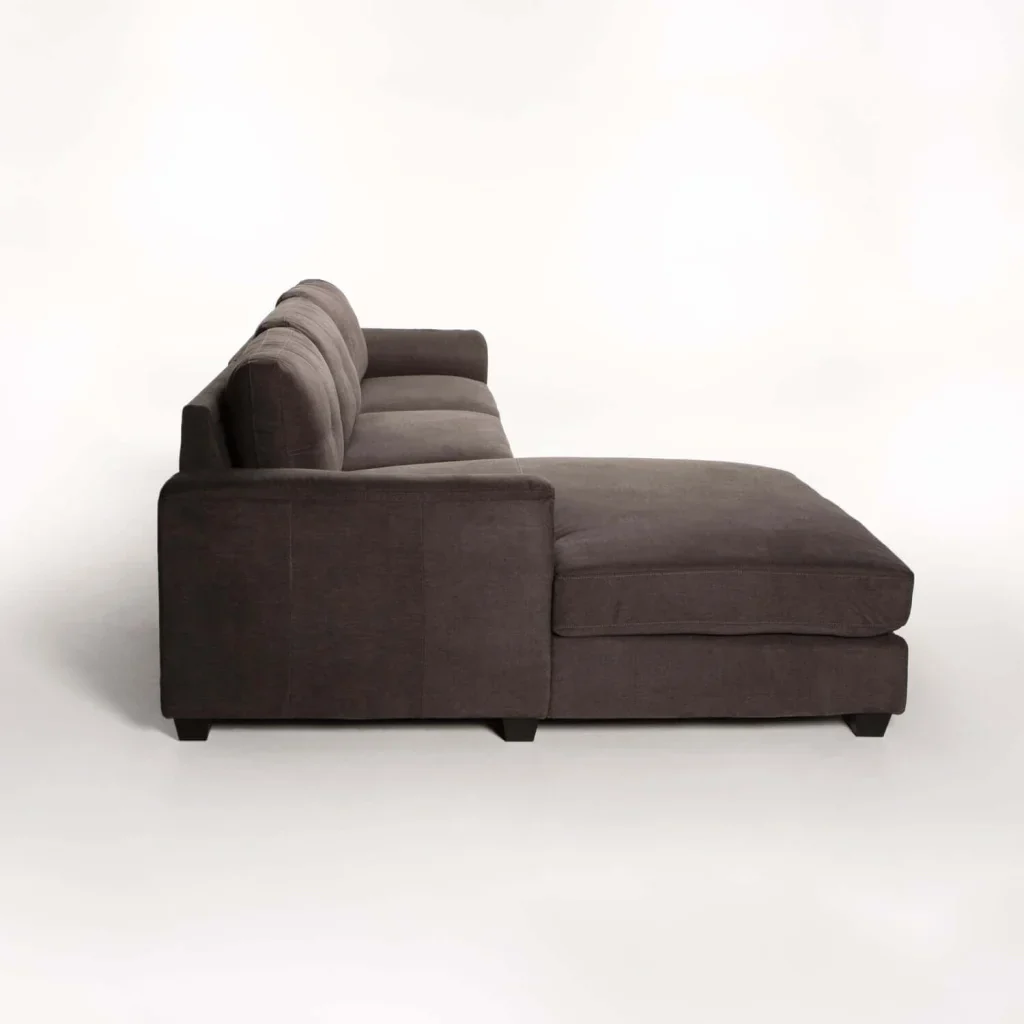 GIA FABRIC CORNER CHAISE - DARK GREY