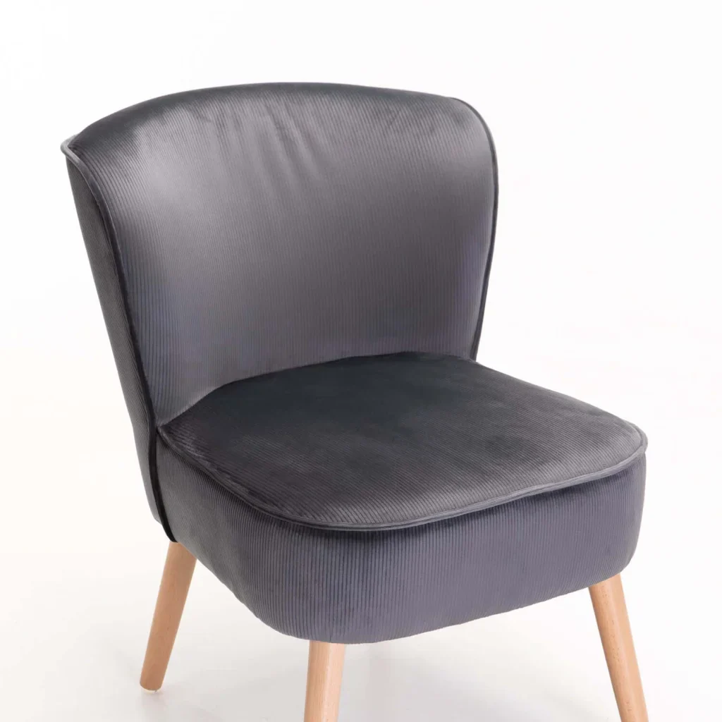 BEAU VELVET CHAIR - GREY