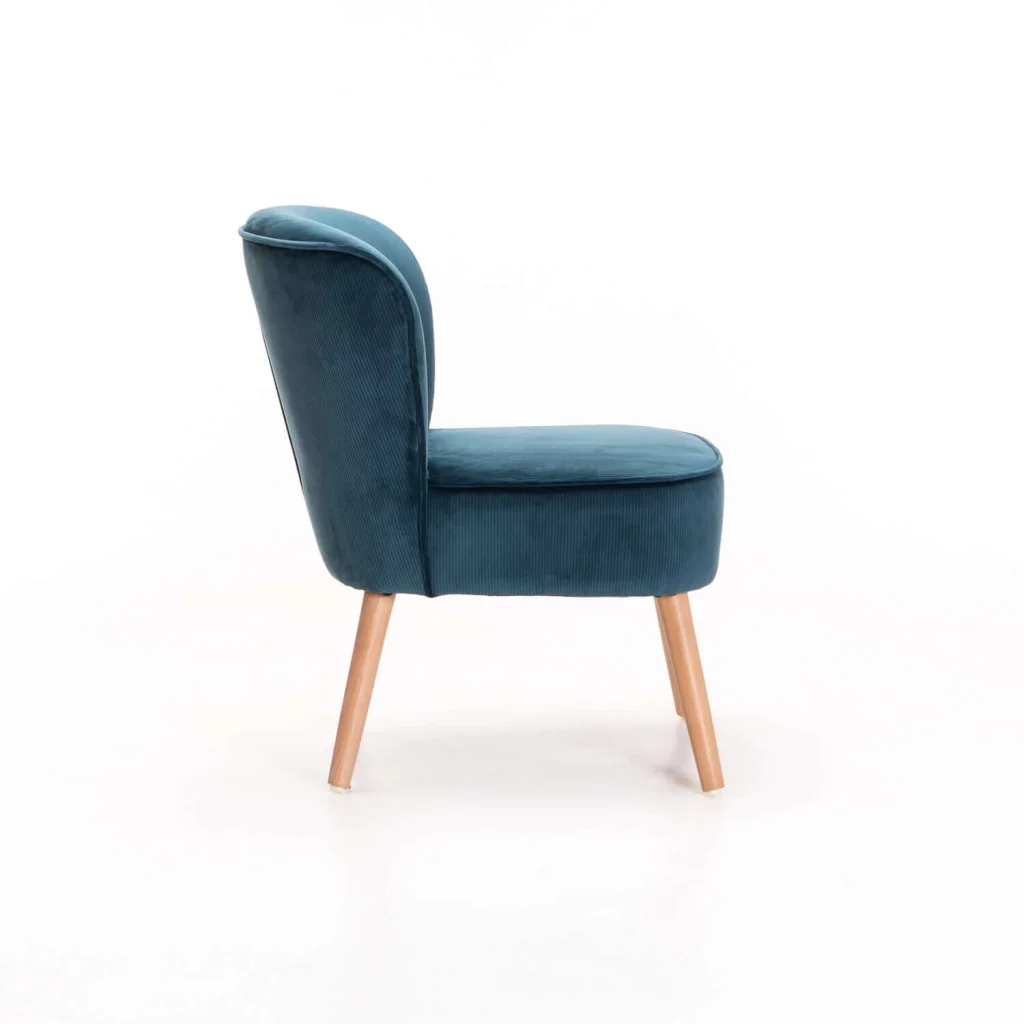 BEAU VELVET CHAIR - PETROL BLUE