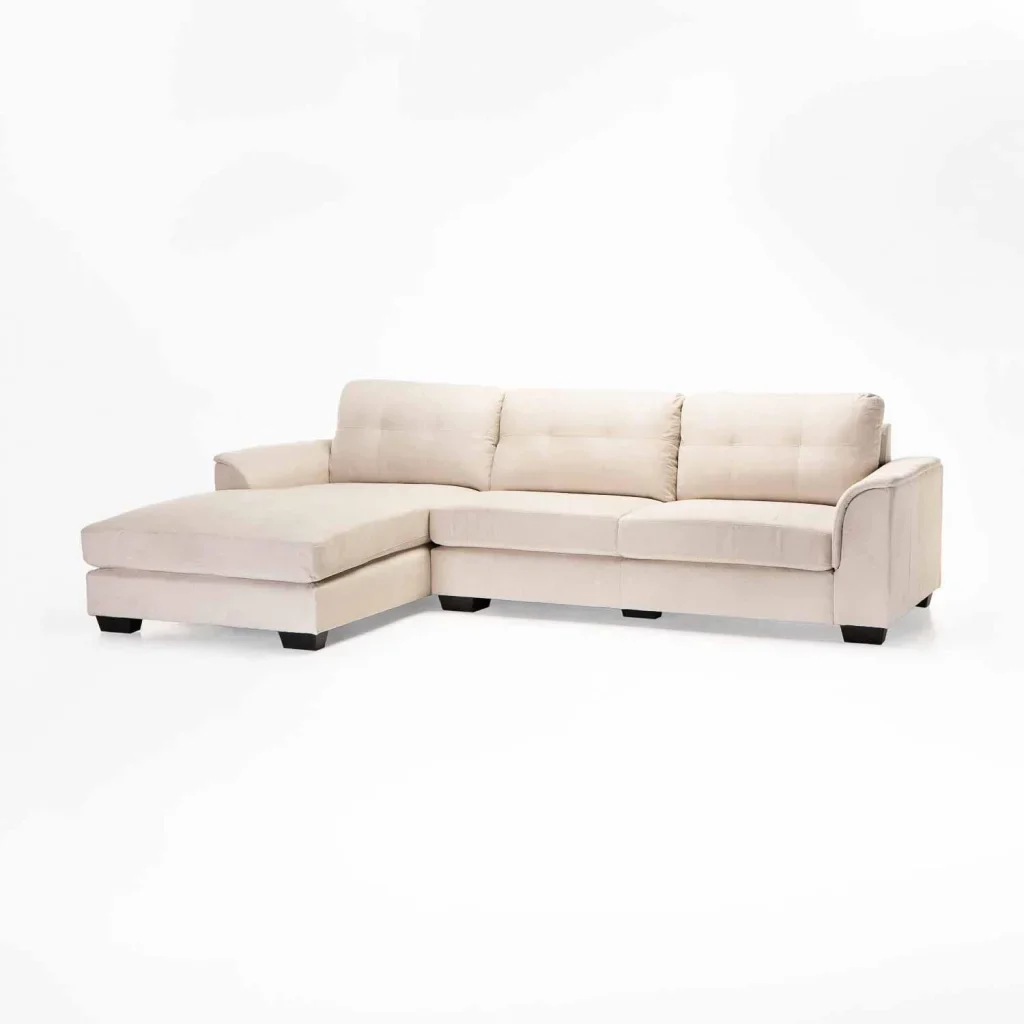 GIA FABRIC CORNER CHAISE - PLATINUM