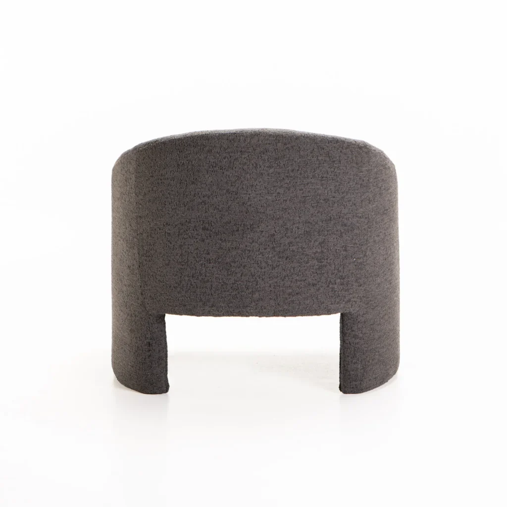 MILA SPECKLED FABRIC CHAIR - DARK GREY