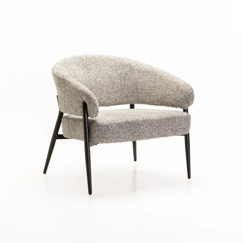 WILLOW TEXTURED FABRIC CHAIR - GREY