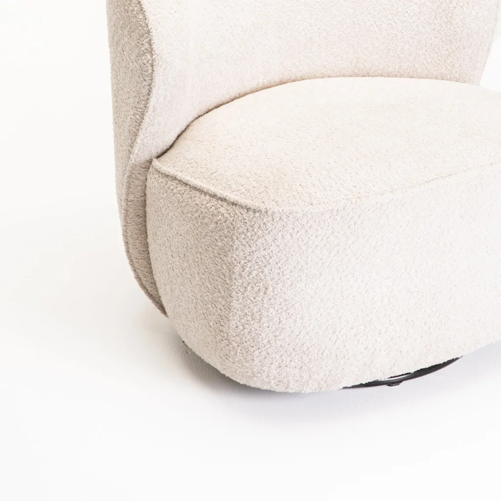 GRACE FABRIC SWIVEL CHAIR - OATMEAL