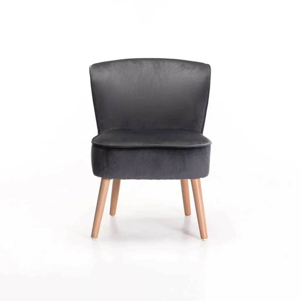 BEAU VELVET CHAIR - GREY