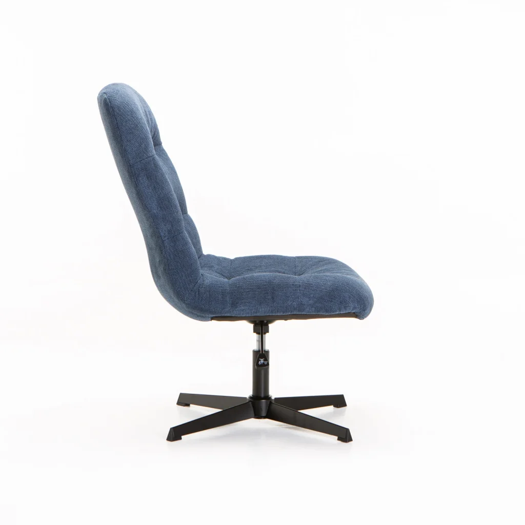 MACEY FABRIC CHAIR WITH SWIVEL - BLUE