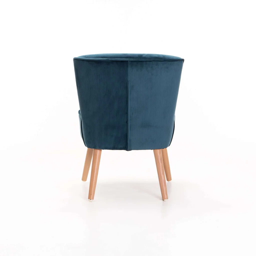 BEAU VELVET CHAIR - PETROL BLUE