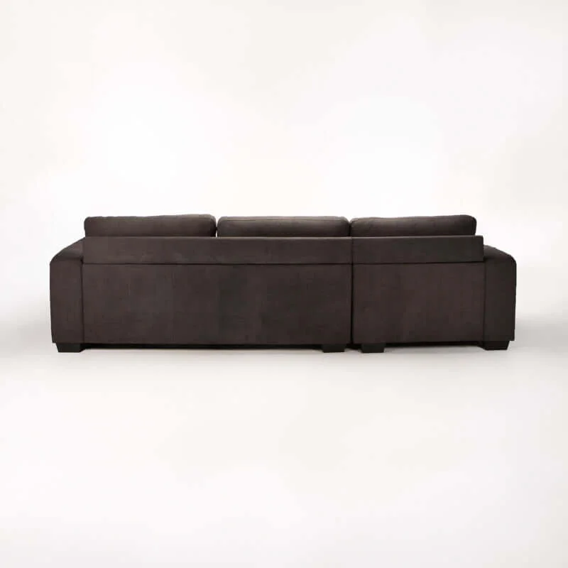 GIA FABRIC CORNER CHAISE - DARK GREY