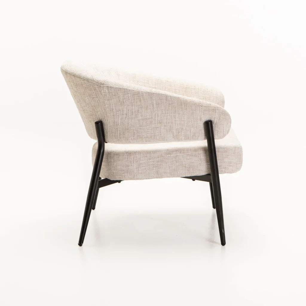 WILLOW TEXTURED FABRIC CHAIR - CREAM