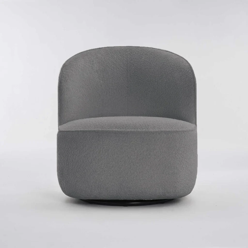GRACE FABRIC SWIVEL CHAIR - GREY