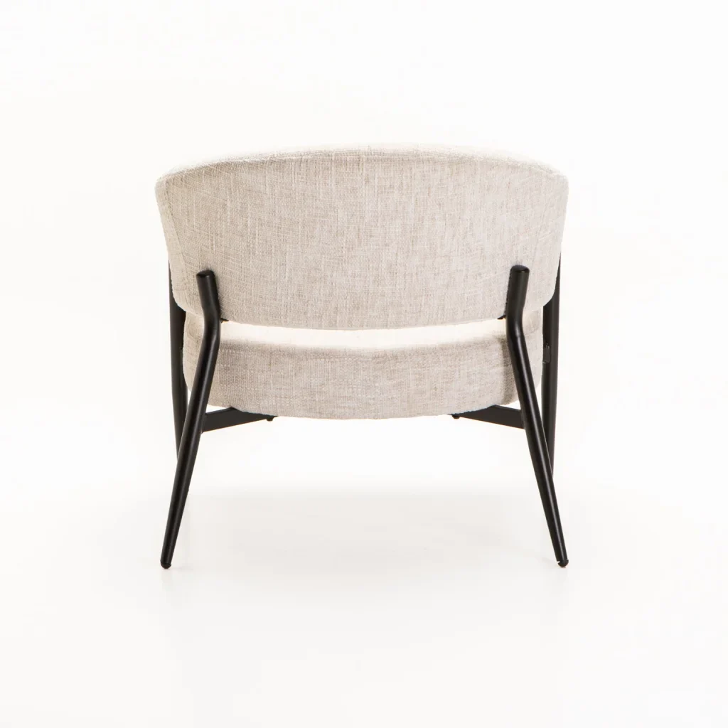 WILLOW TEXTURED FABRIC CHAIR - CREAM