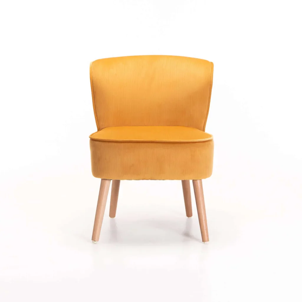 BEAU VELVET CHAIR - MUSTARD