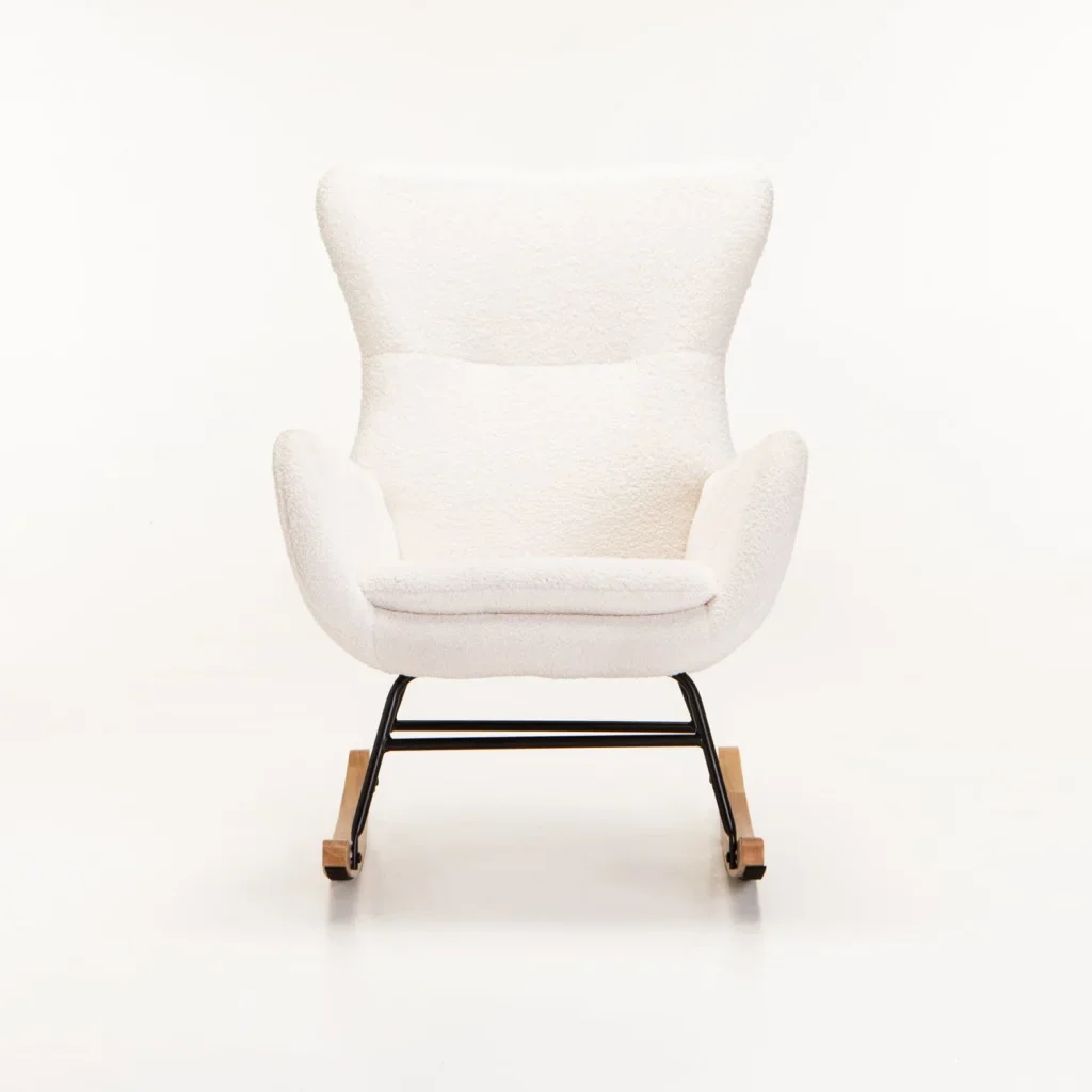 LULU FLEECE ROCKING CHAIR - CREAM