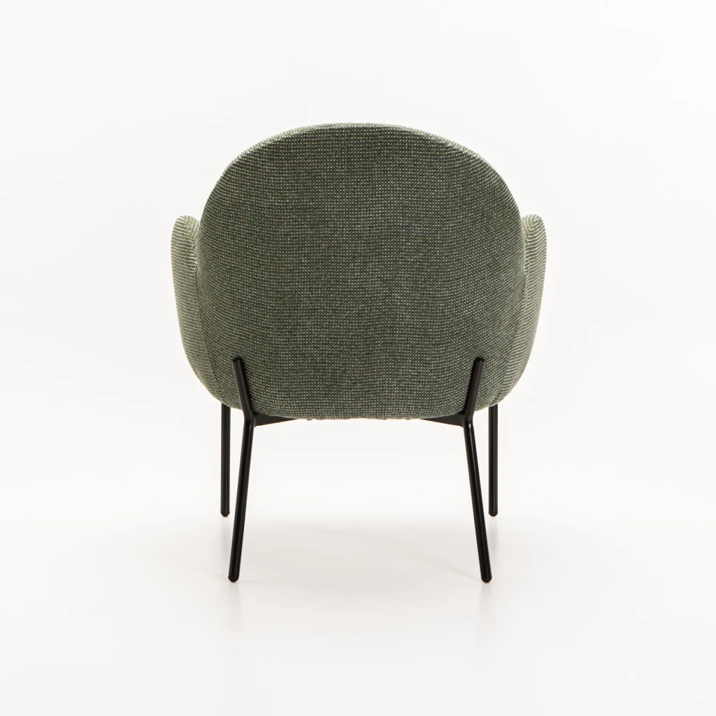 AMELIA TEXTURED FABRIC CHAIR - GREEN