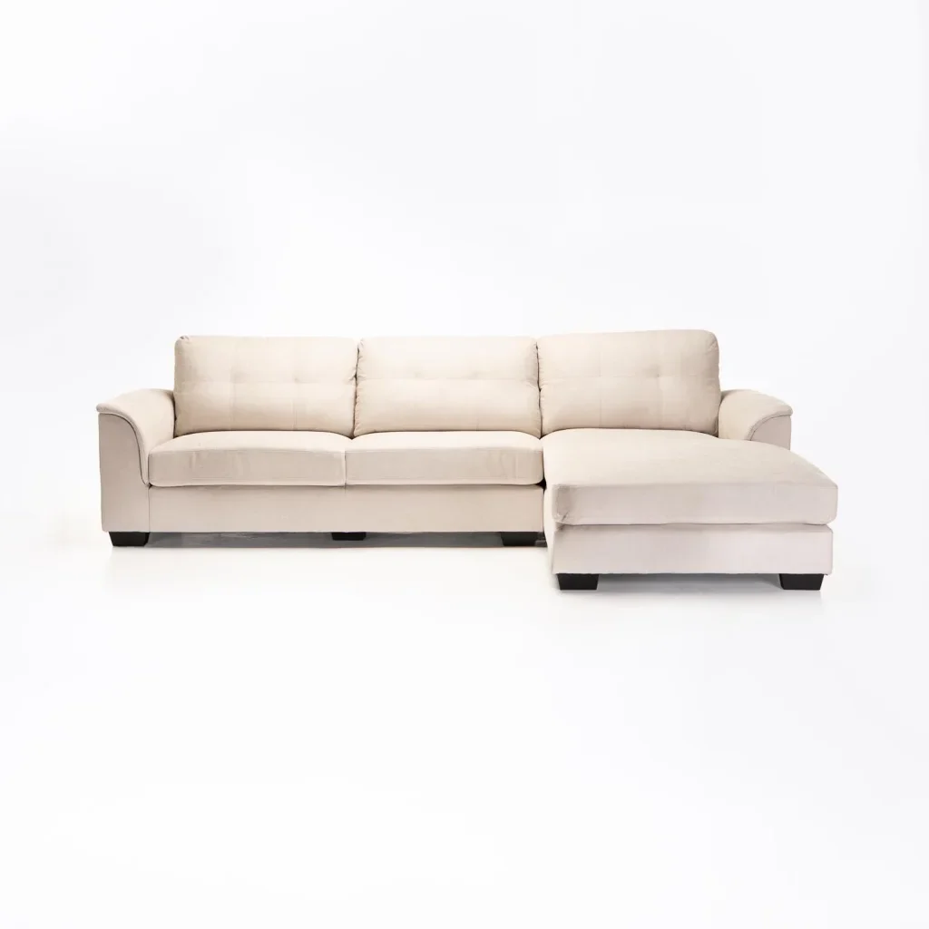 GIA FABRIC CORNER CHAISE - PLATINUM