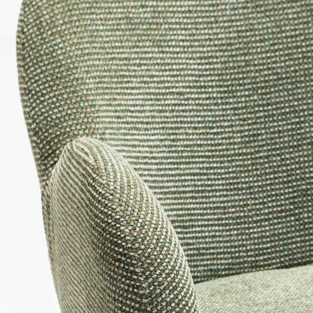 AMELIA TEXTURED FABRIC CHAIR - GREEN