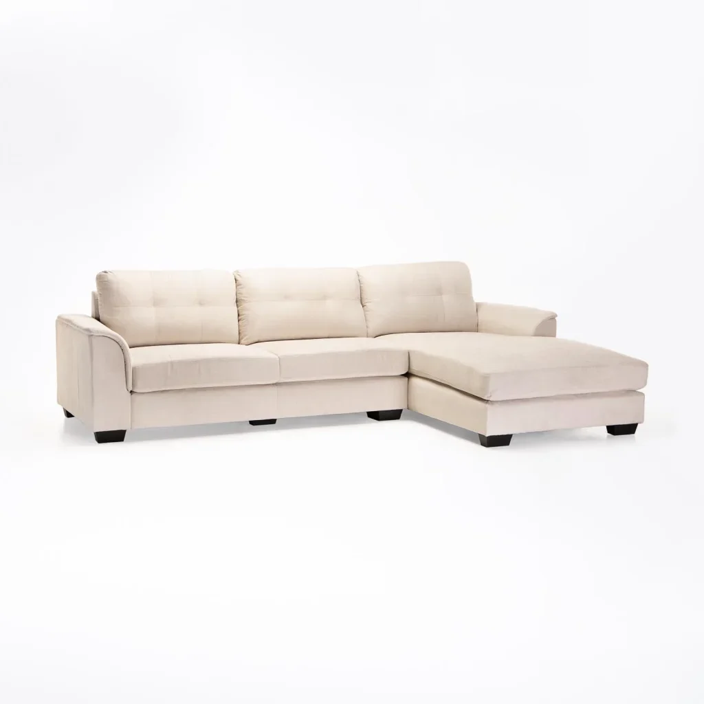 GIA FABRIC CORNER CHAISE - PLATINUM
