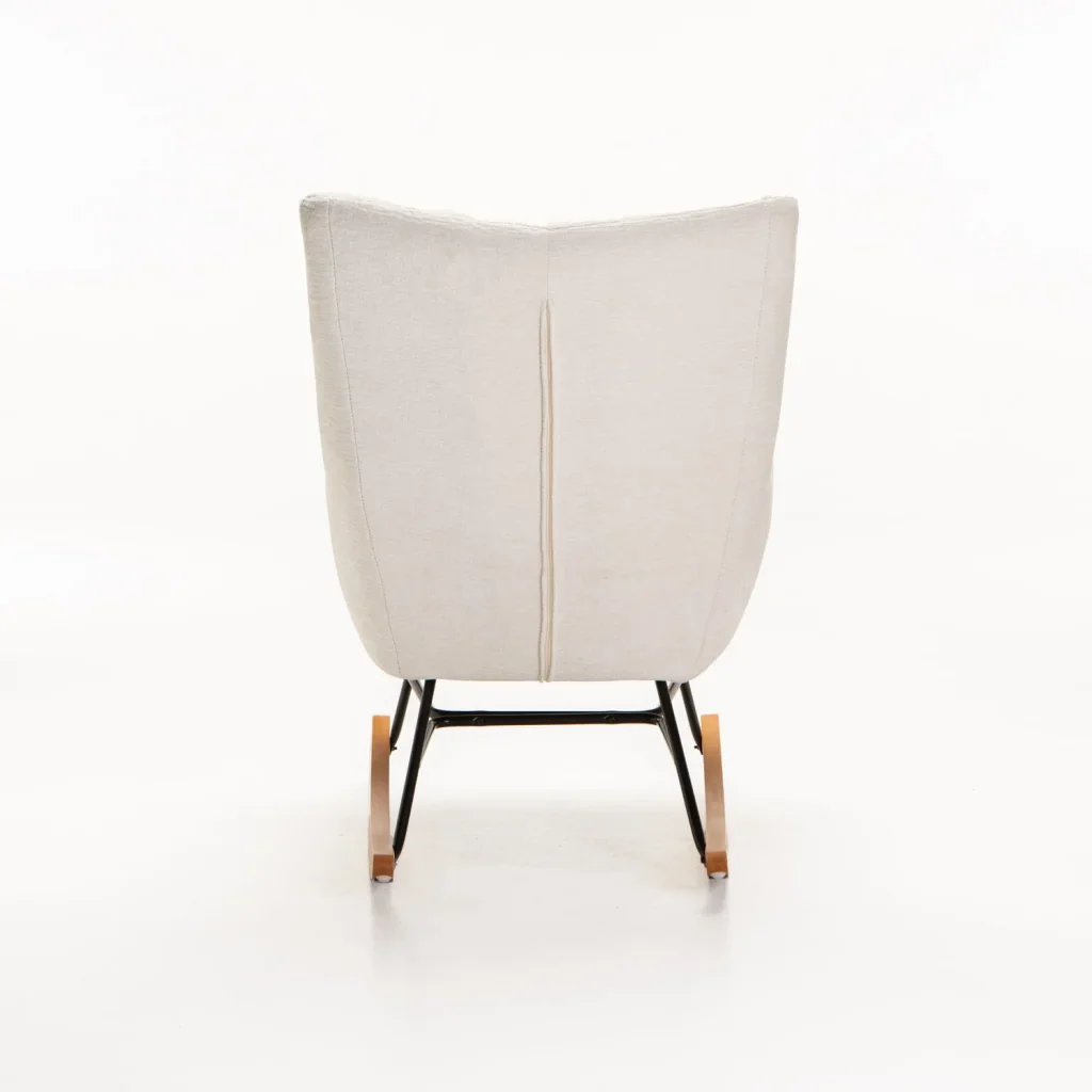 ROSIE VELVET ROCKING CHAIR - CREAM