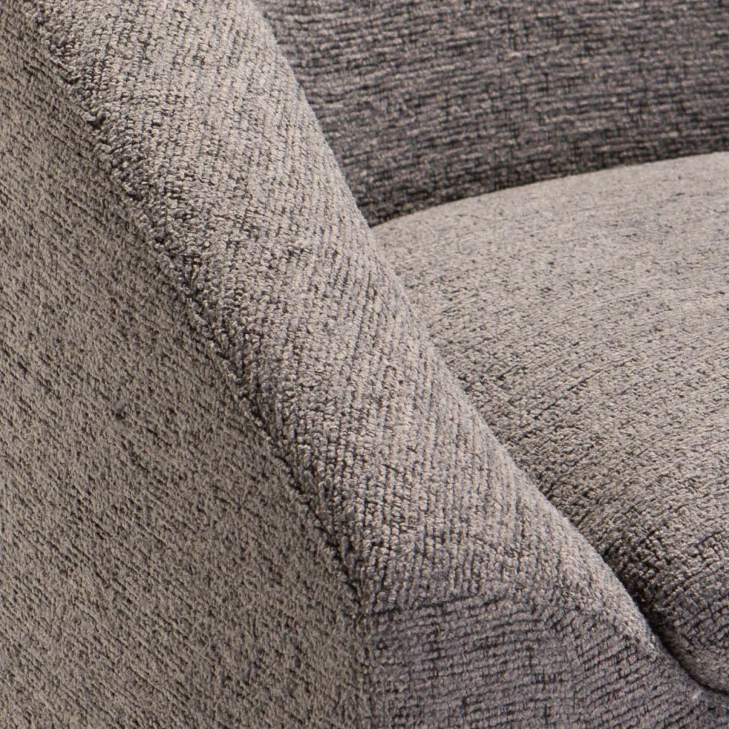 MILA SPECKLED FABRIC CHAIR - DARK GREY