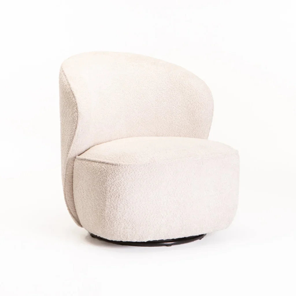 GRACE FABRIC SWIVEL CHAIR - OATMEAL