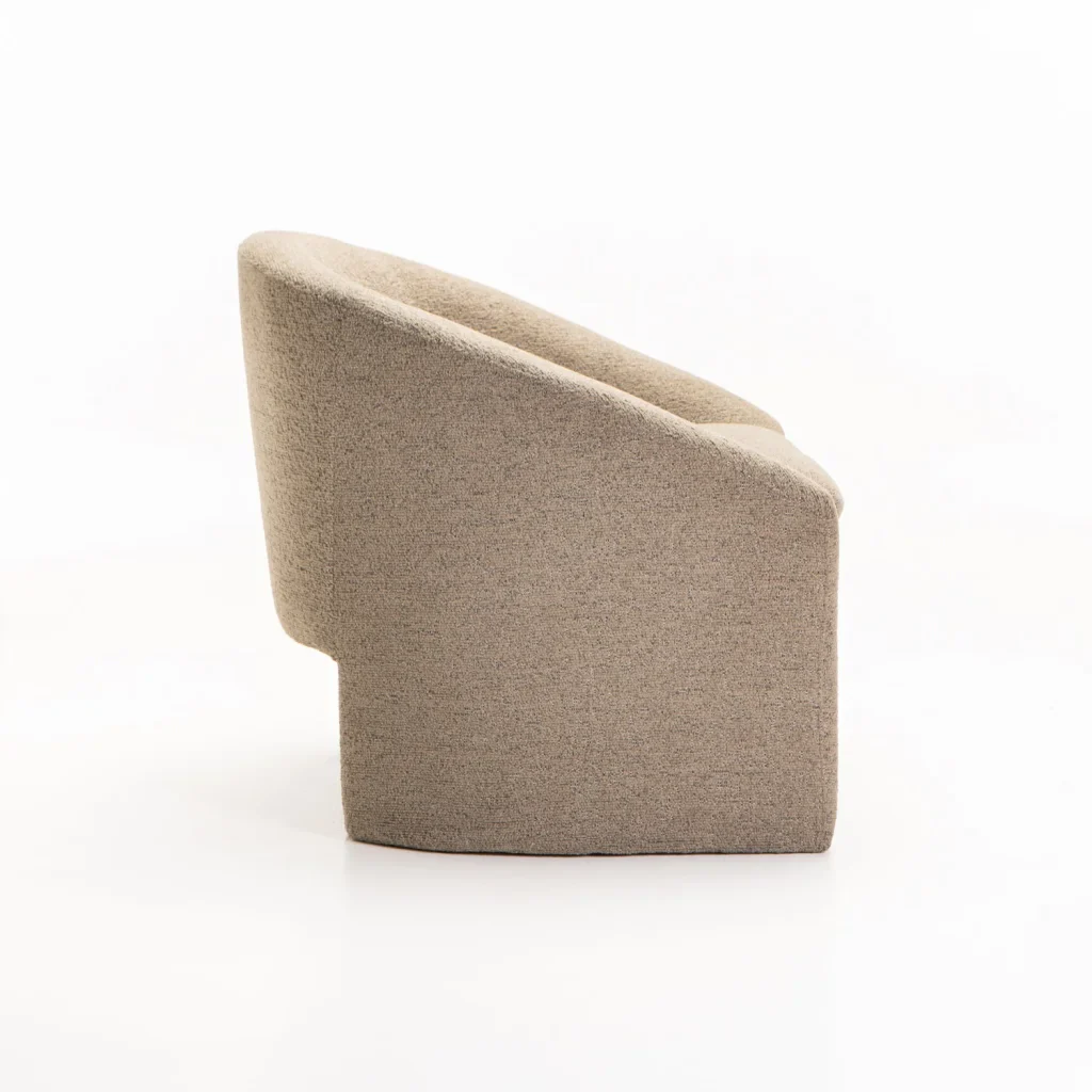 MILA SPECKLED FABRIC CHAIR - LATTE
