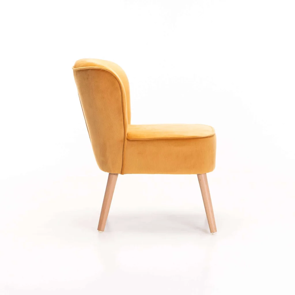 BEAU VELVET CHAIR - MUSTARD