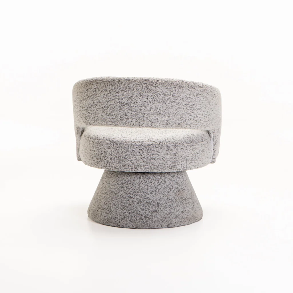 OLGA SPECKLED FABRIC CHAIR - LIGHT GREY
