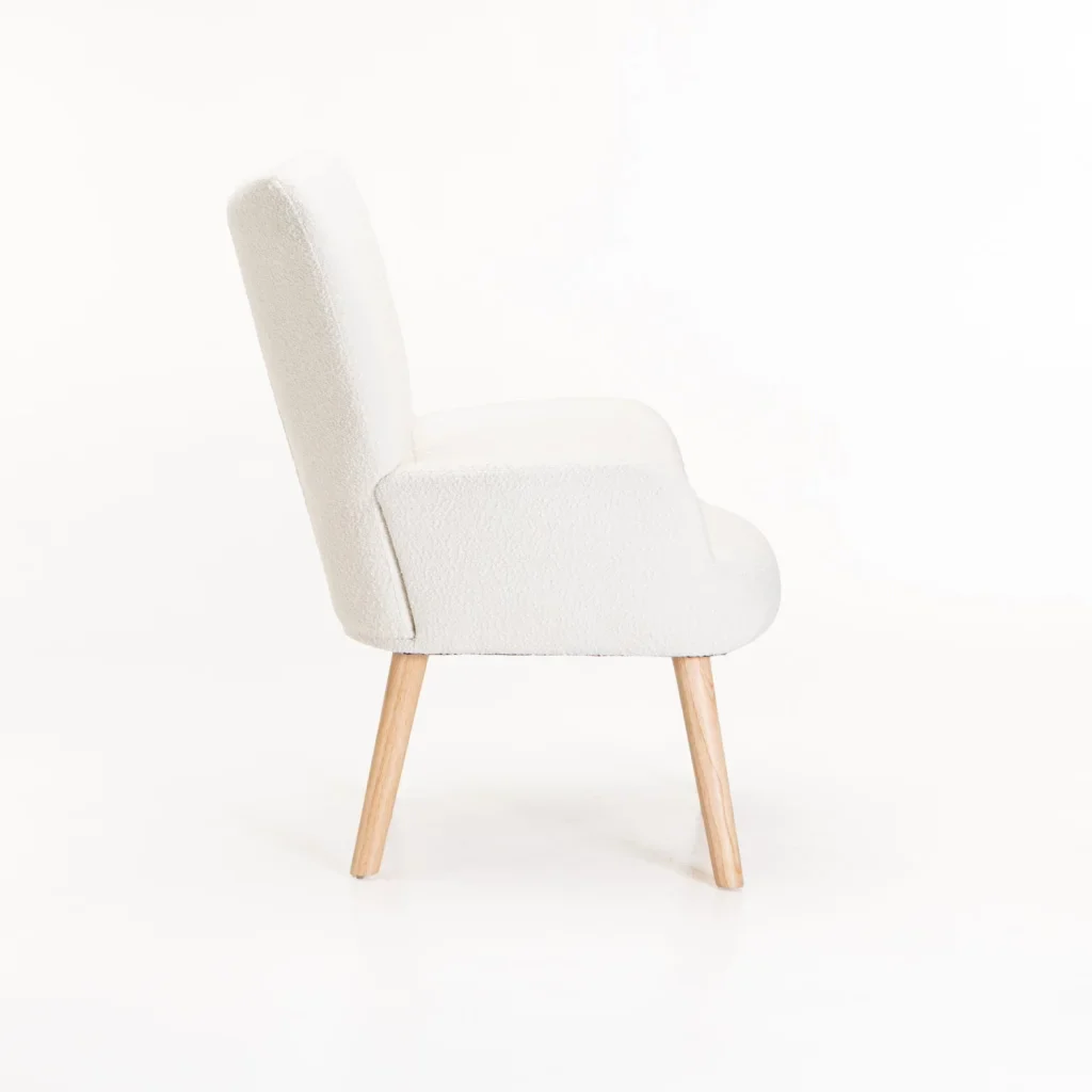 BRODY BOUCLÉ FABRIC CHAIR - CREAM