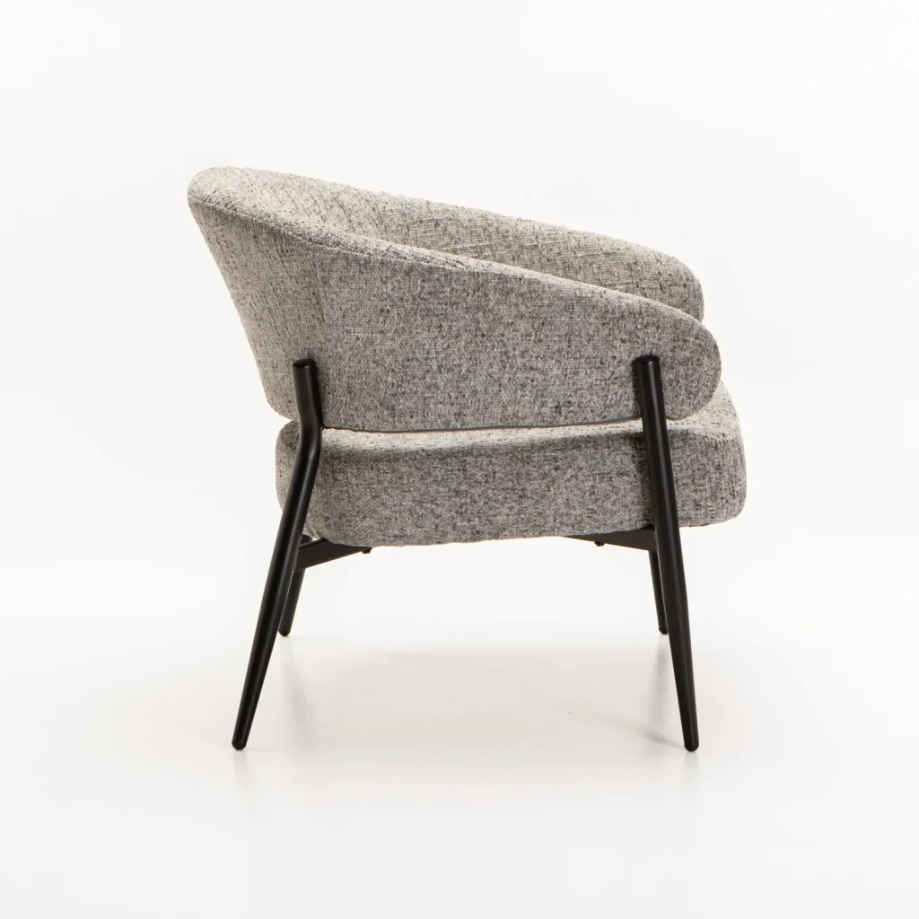 WILLOW TEXTURED FABRIC CHAIR - GREY