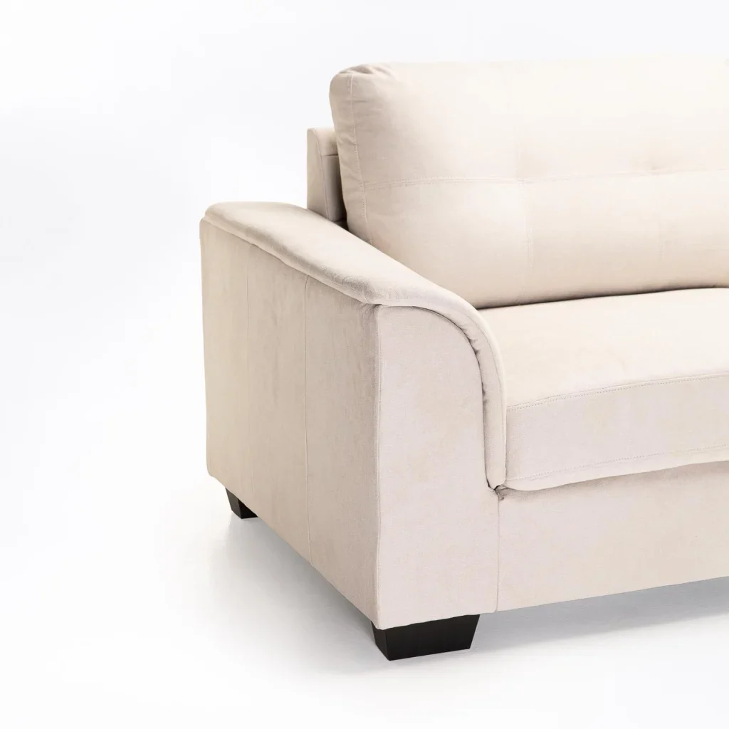GIA FABRIC CORNER CHAISE - PLATINUM