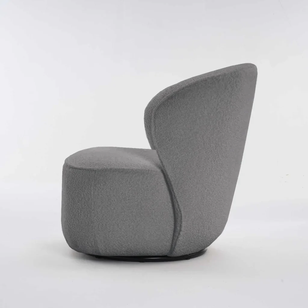 GRACE FABRIC SWIVEL CHAIR - GREY