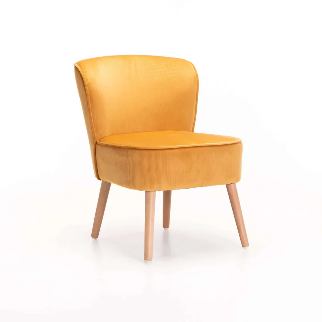BEAU VELVET CHAIR - MUSTARD