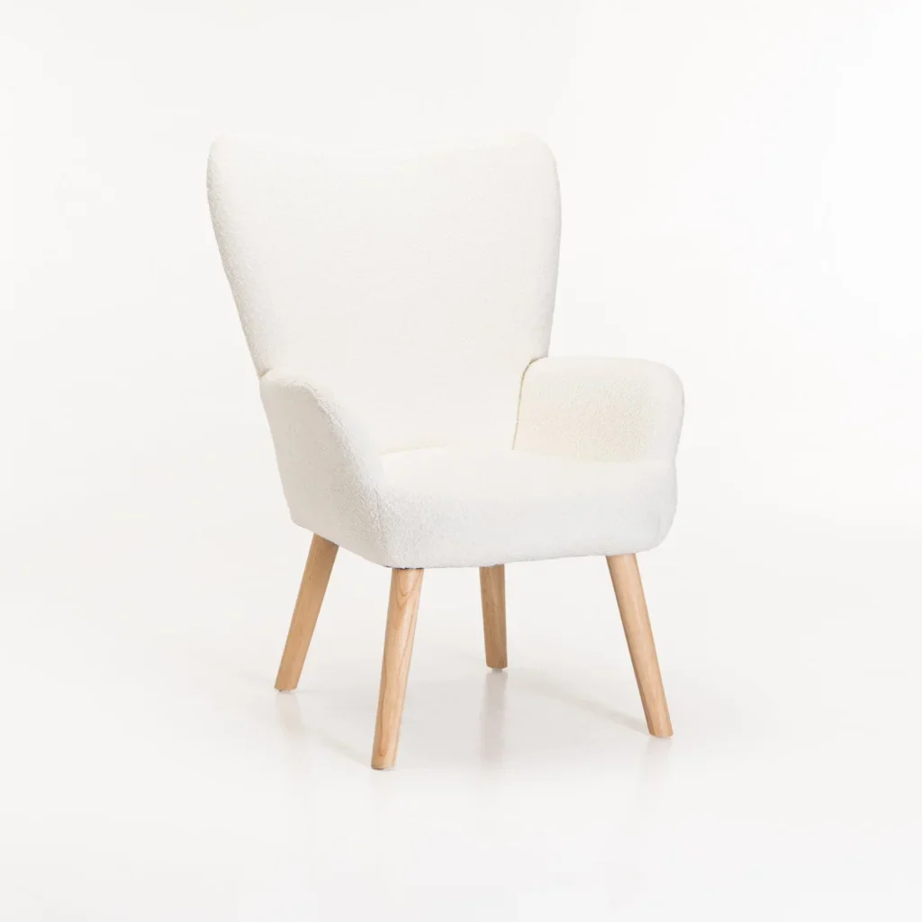 BRODY BOUCLÉ FABRIC CHAIR - CREAM