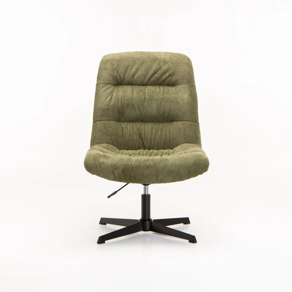 MACEY FABRIC CHAIR WITH SWIVEL - GREEN